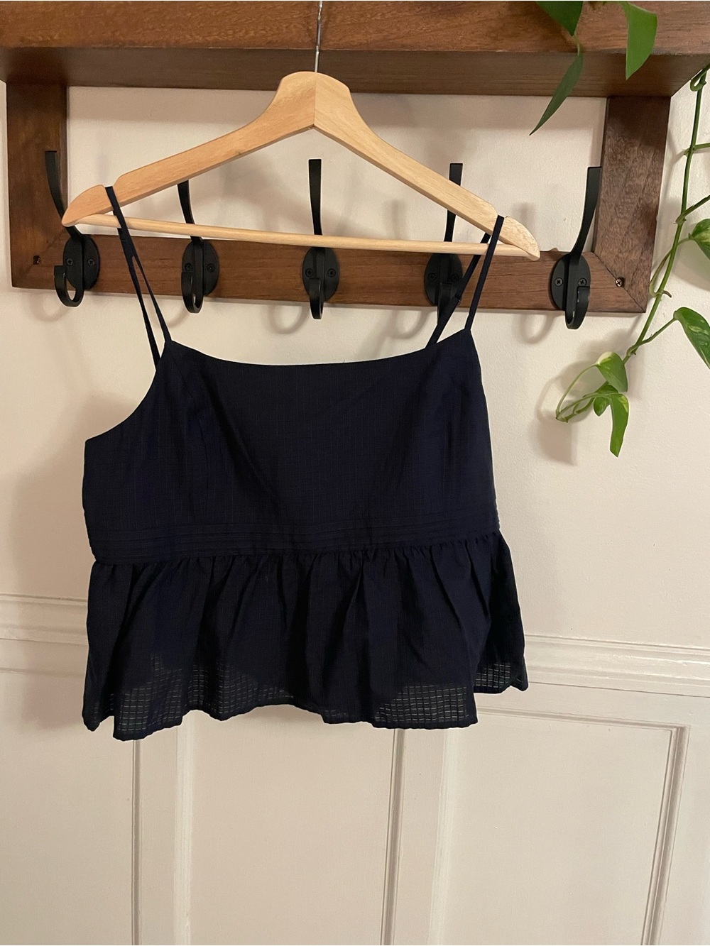 Uniqlo Women’s Navy Peplum Cami Top